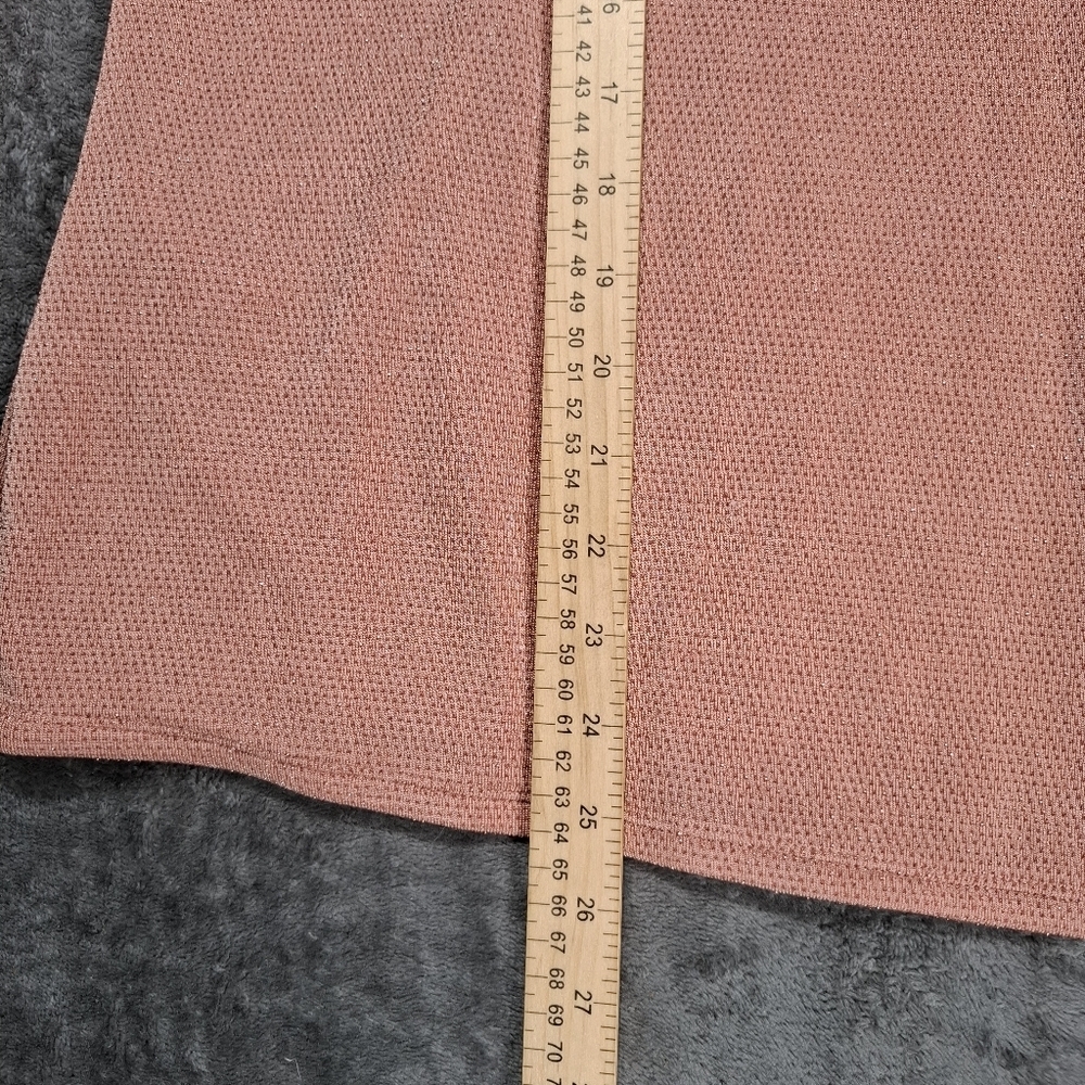 Adrianna Papell Long Sleeve Blouse Women's Size Large Faux Wrap blush/rose color - Picture 8 of 13